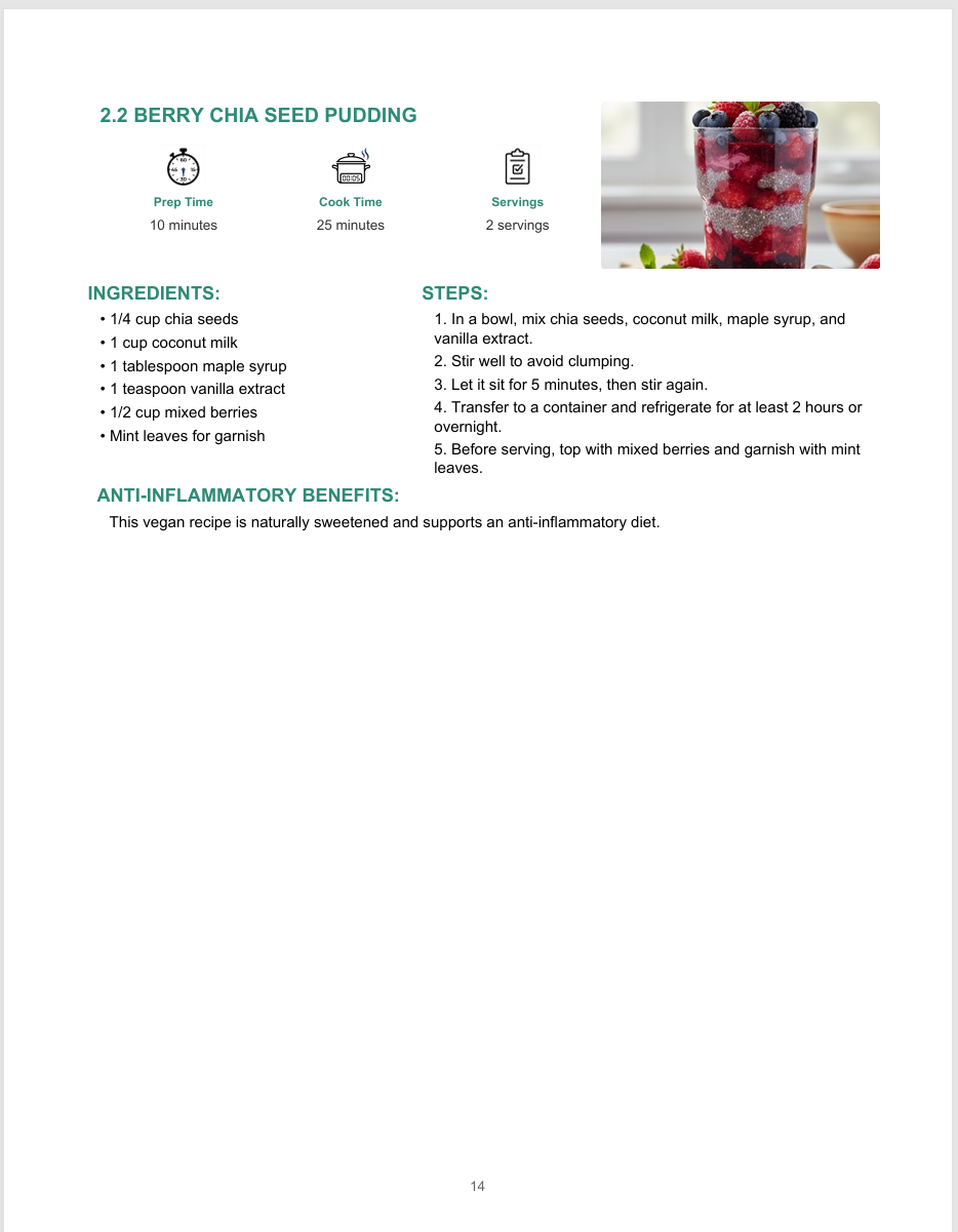 Full recipe page with ingredients, steps, and food photo
